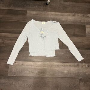 Baby blue layered top w/ tank